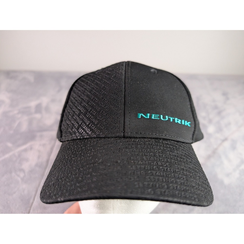 Neutrik Black Setting Standards Adjustable Baseball Hat Teal Logo Promo Cap